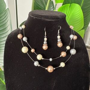 Elegant Multi-Color Pearl Jewelry Set